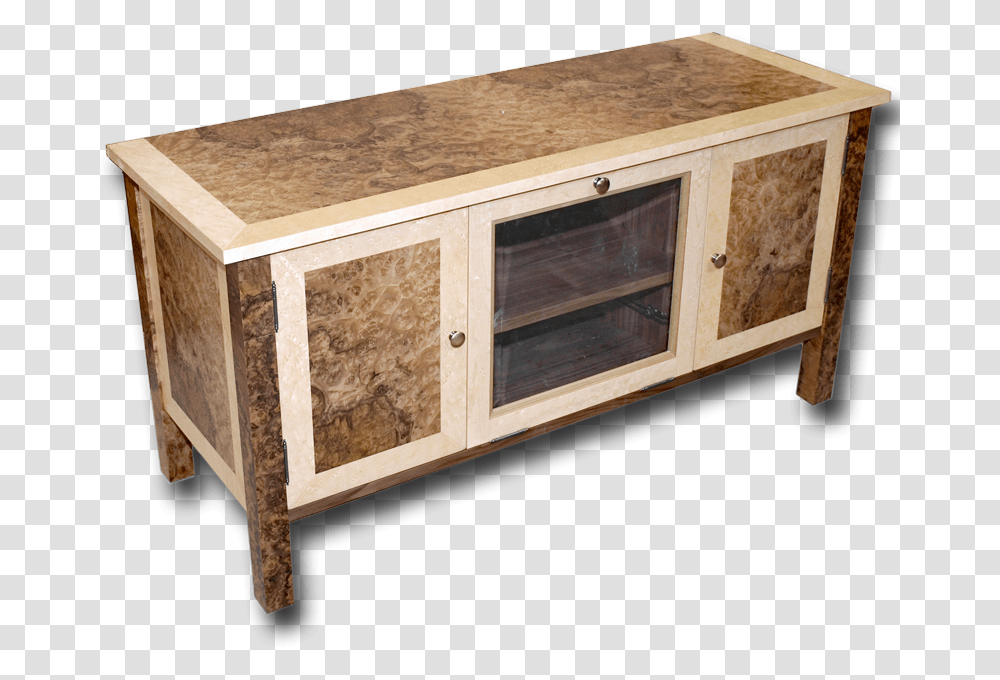 Bespoke Art Deco Burr Walnut Tv Stand Solid, Sideboard, Furniture, Kitchen Island, Indoors Transparent Png