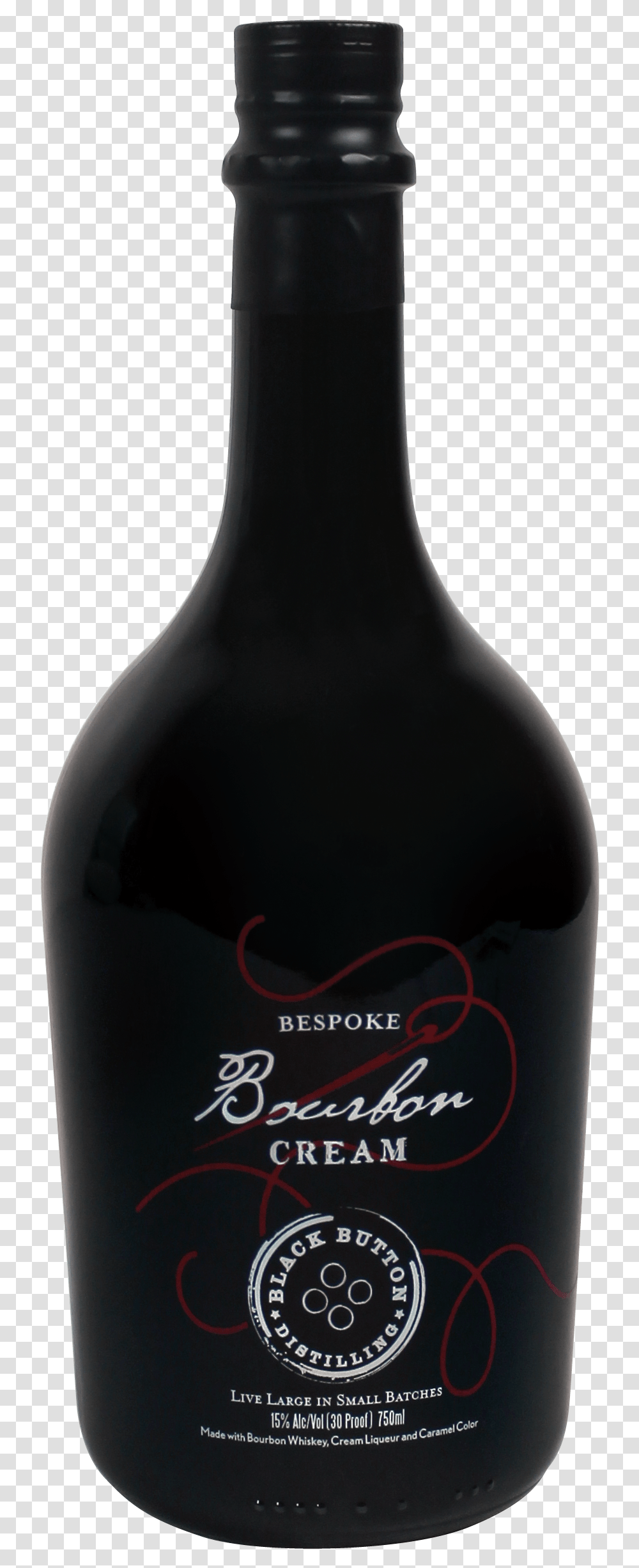 Bespoke Bourbon Cream By Black Button Distilling Cream Liqueur Black Bottle, Alcohol, Beverage, Drink, Beer Transparent Png