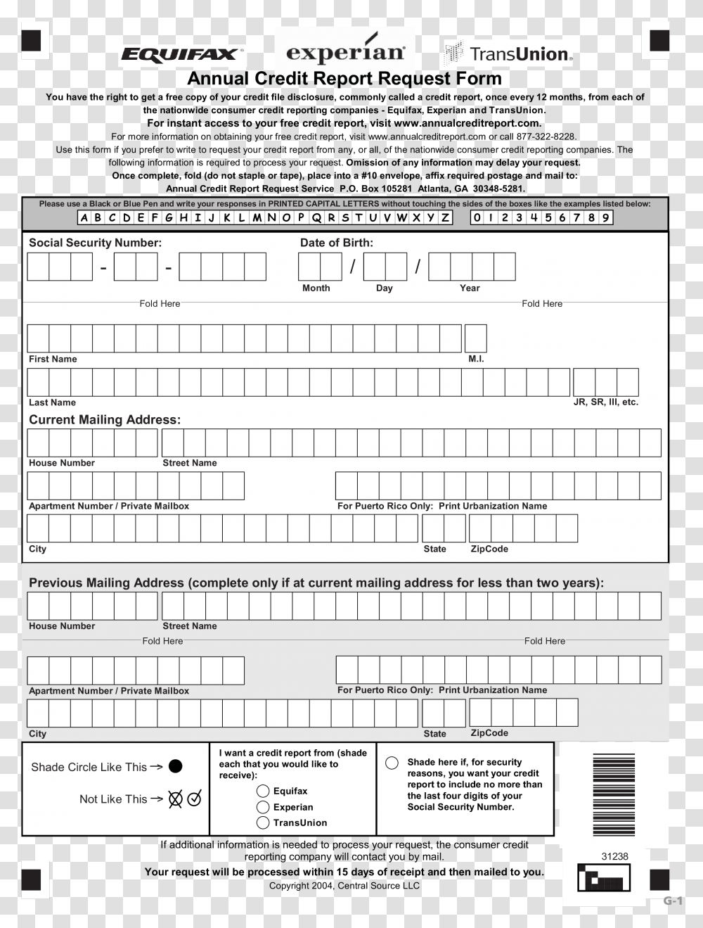 Best Annual Credit Report Request Form Main Image Equifax Manual Request Form, Plot, Plan, Diagram Transparent Png