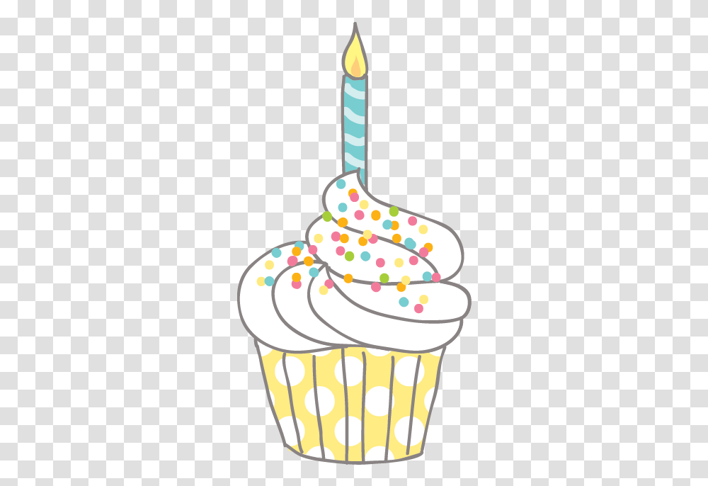 Best Birthday Cupcake Clipart 20733 Clipartioncom Background Birthday Cupcake Clipart, Cream, Dessert, Food, Creme Transparent Png