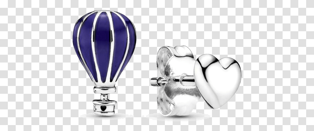 Best Deal A1226 Buipoey Fashion Silver Color Rose Gold Pandora Hot Air Balloon Earrings, Lamp, Glass, Vehicle, Transportation Transparent Png
