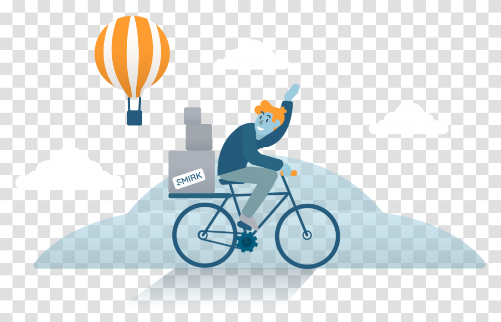Best Digital Marketing Agency Illustration Hot Air Balloon, Bicycle, Vehicle, Transportation, Bike Transparent Png
