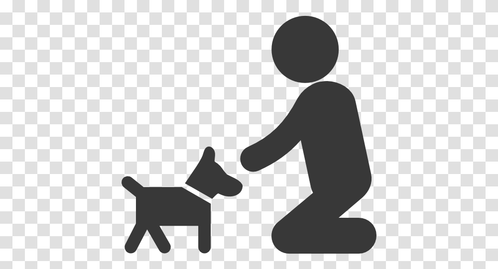 Best Dog Trainer In Weehawken Nj Person With Dog Icon, Human, Kneeling Transparent Png