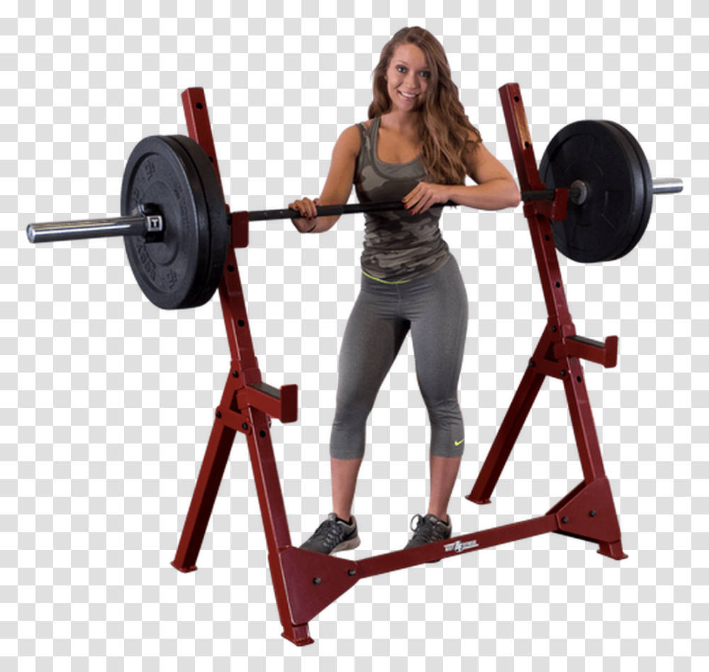 Best Fitness Bfpr10 Squat Stand Best Fitness Olympic Press Stand, Person, Machine, Working Out, Wheel Transparent Png