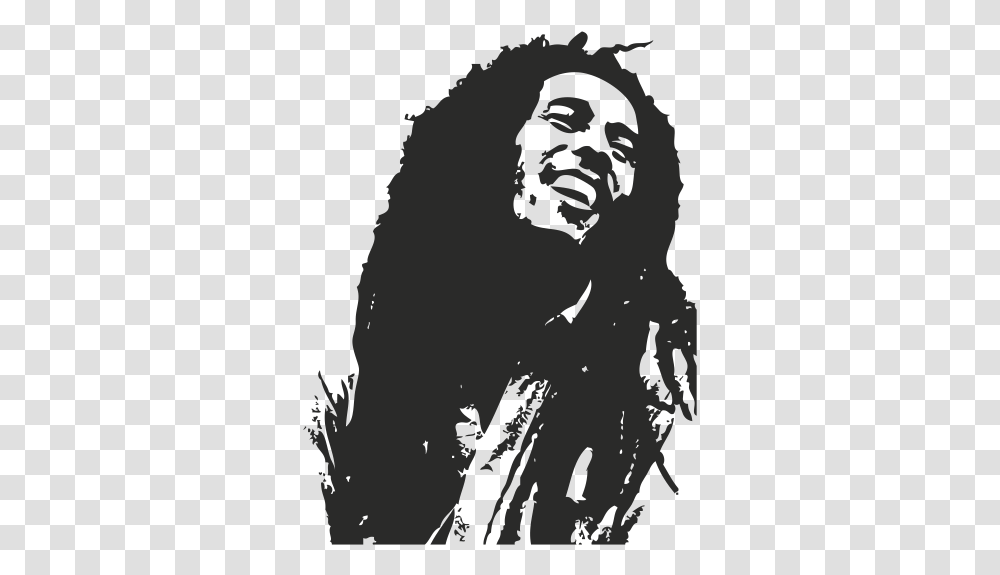 Best Free Bob Marley Clipart Bob Marley, Stencil, Face, Bird, Animal Transparent Png