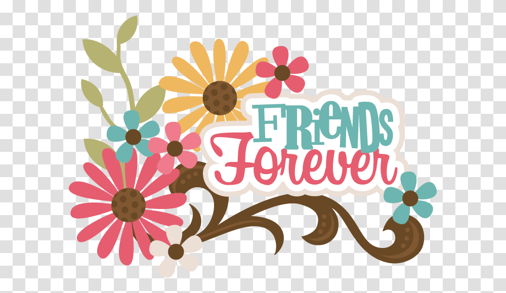 Best Friend Forever Clipart, Floral Design, Pattern Transparent Png