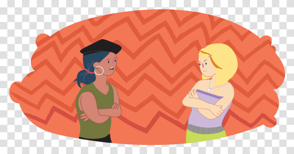Best Friends Clipart Broken Friendship Two Cartoon Friends Fighting, Person, Female, Photography, Face Transparent Png