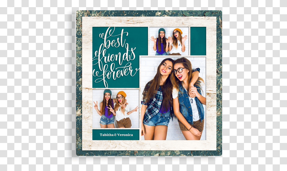 Best Friends Forever Panel Friendship, Person, Advertisement, Poster, Collage Transparent Png