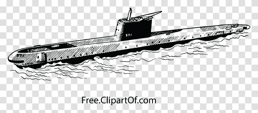 Best Hd Navy Clip Submarine Black And White, Vehicle, Transportation Transparent Png