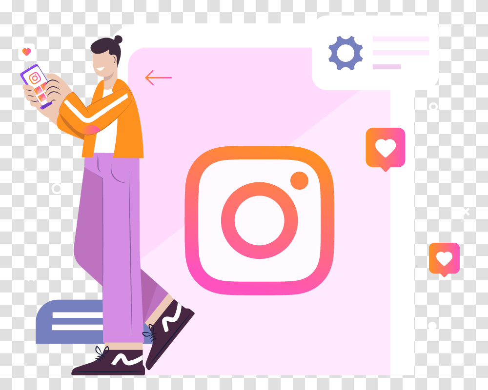 Best Instagram Business Accounts Illustration, Person, Text, Purple, Alphabet Transparent Png