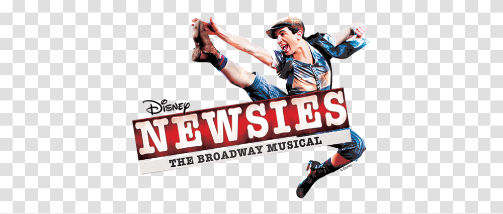 Best Musicals That Didn't Win Musical Theatre Nerds Newsies Musical Newsies Logo, Person, Sport, People, Skin Transparent Png