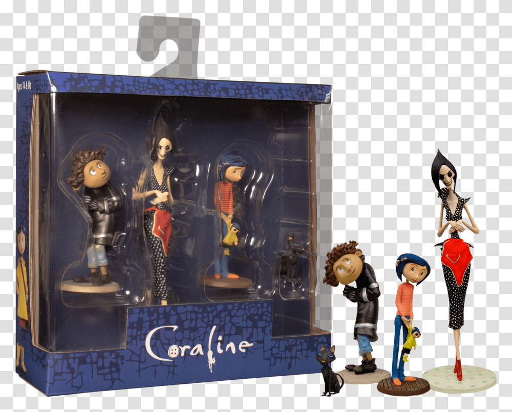 Best Of Coraline 4 Pvc Figure 4 Pack Coraline Other Mother Figure, Figurine, Person, Human Transparent Png