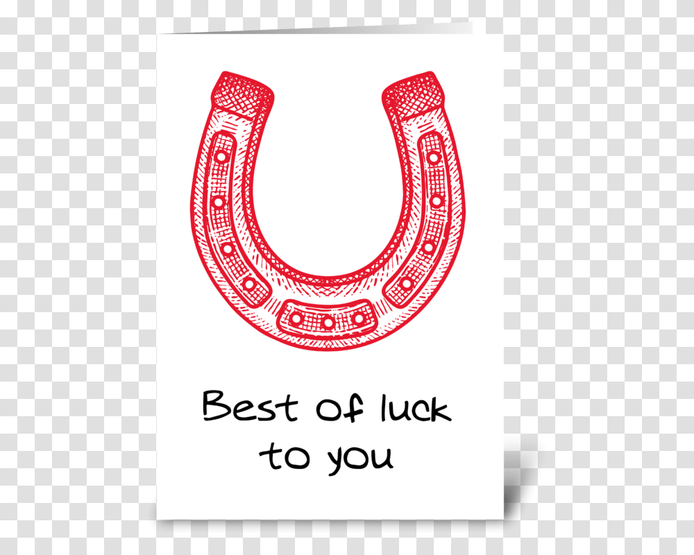 Best Of Luck To You Greeting Card Chesapeake Bay, Horseshoe, Rug, Drawing Transparent Png