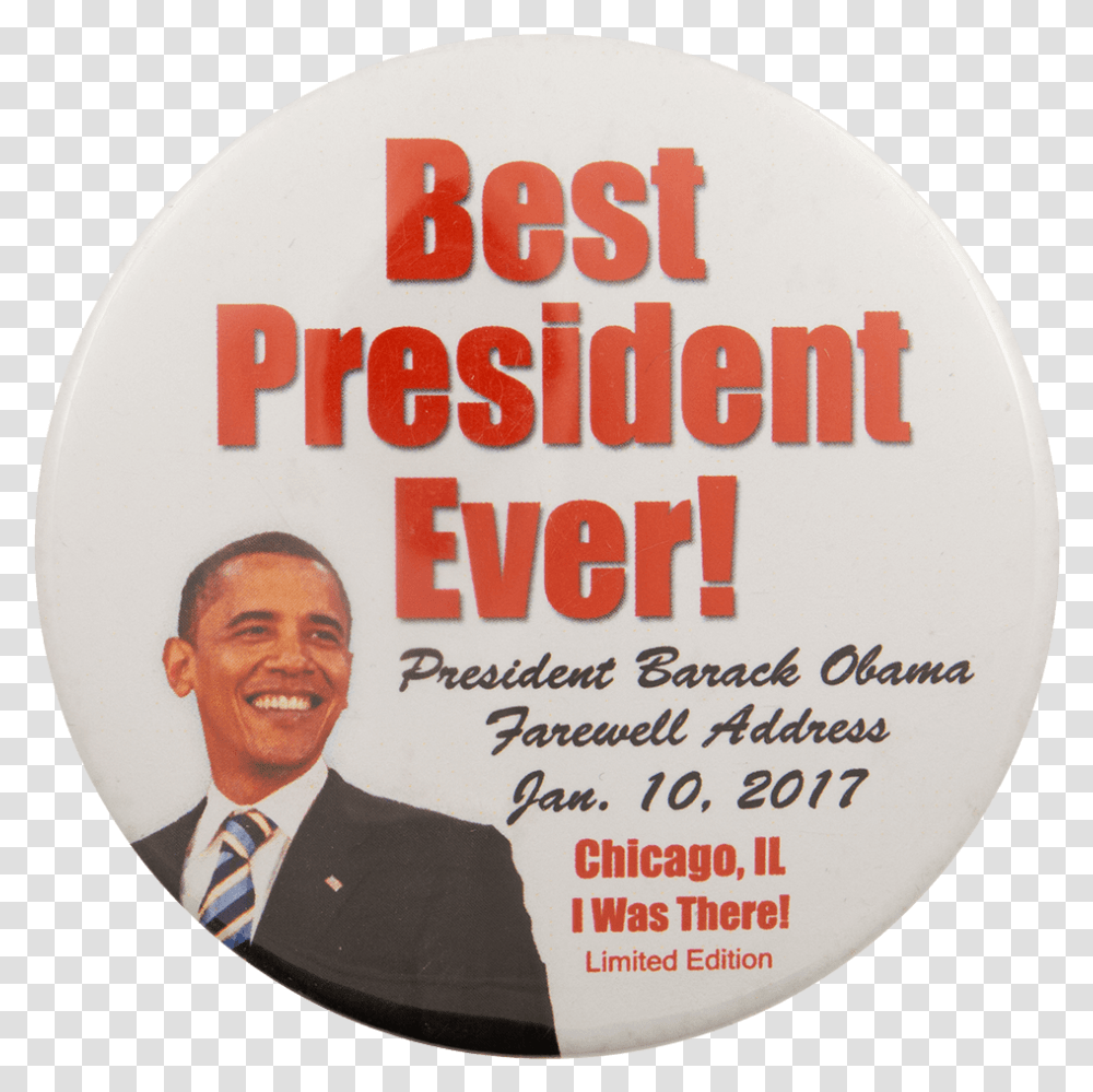 Best President Ever Obama Gentleman, Tie, Person, Suit, Label Transparent Png