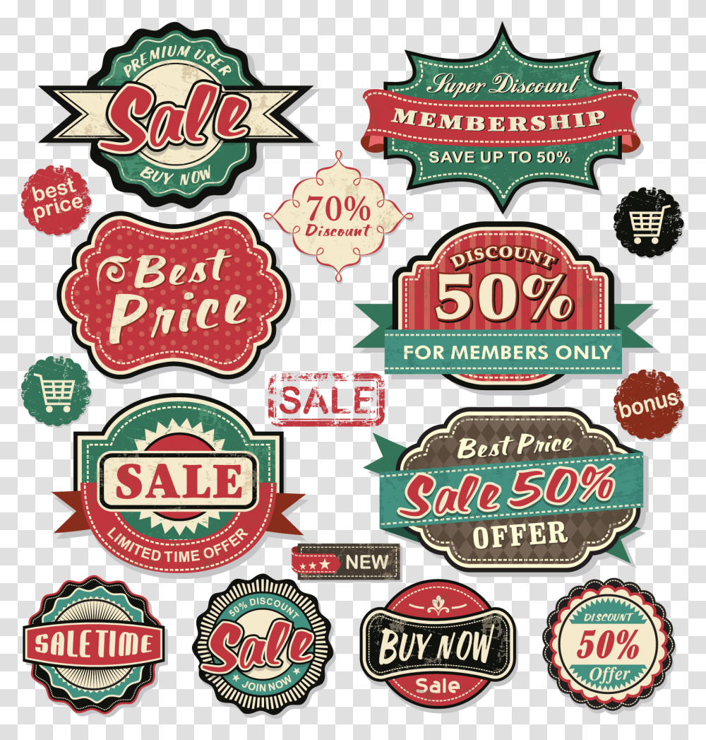 Best Price Retro Sale Labels, Sticker, Logo Transparent Png