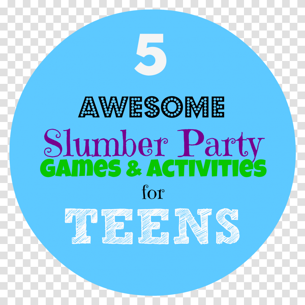 Best Sleepover Games And Activities For Teens Circle, Word, Number Transparent Png