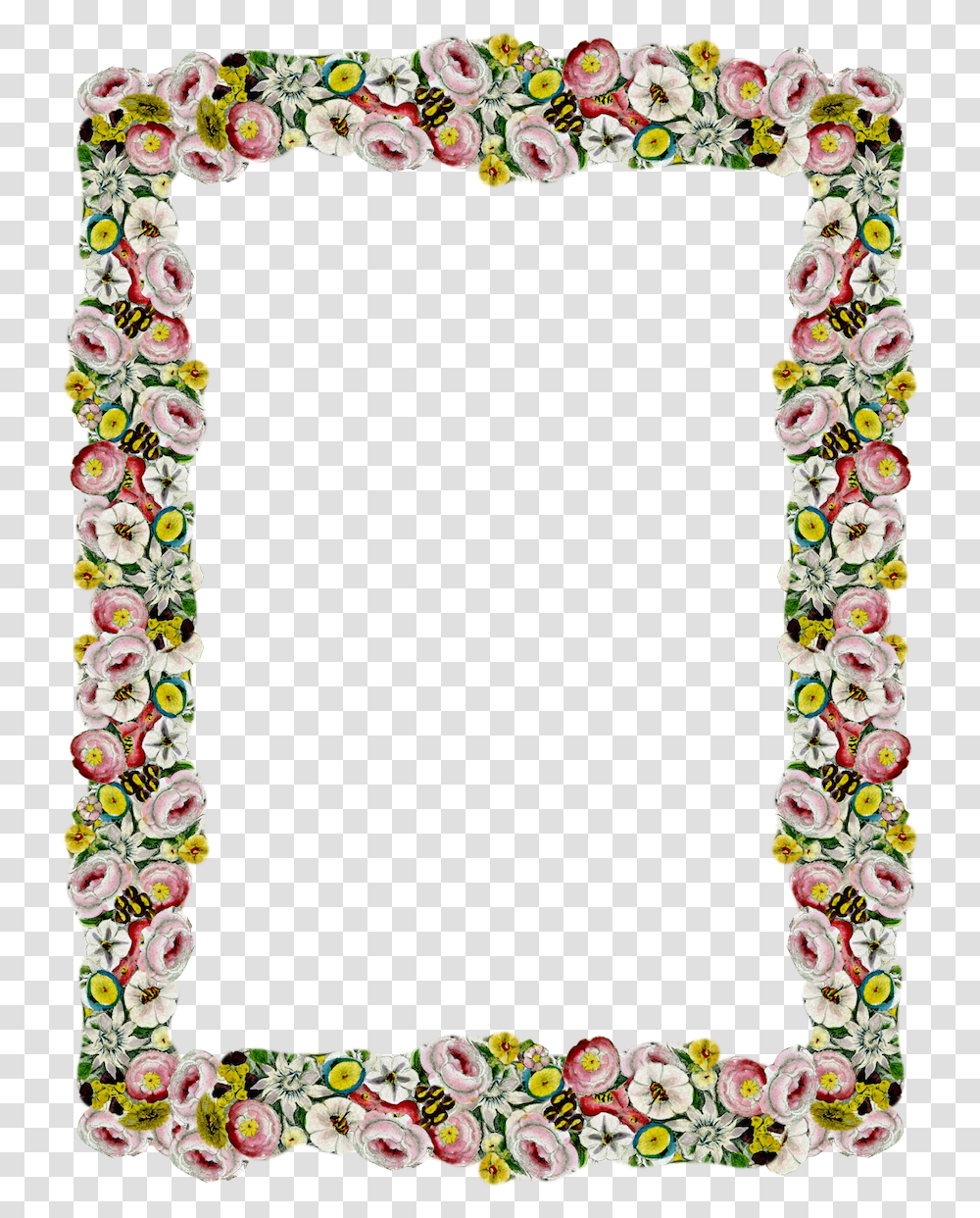 Best Vintag Flower Border 30226 Clipartioncom Background Frame, Pattern, Text, Alphabet, Label Transparent Png