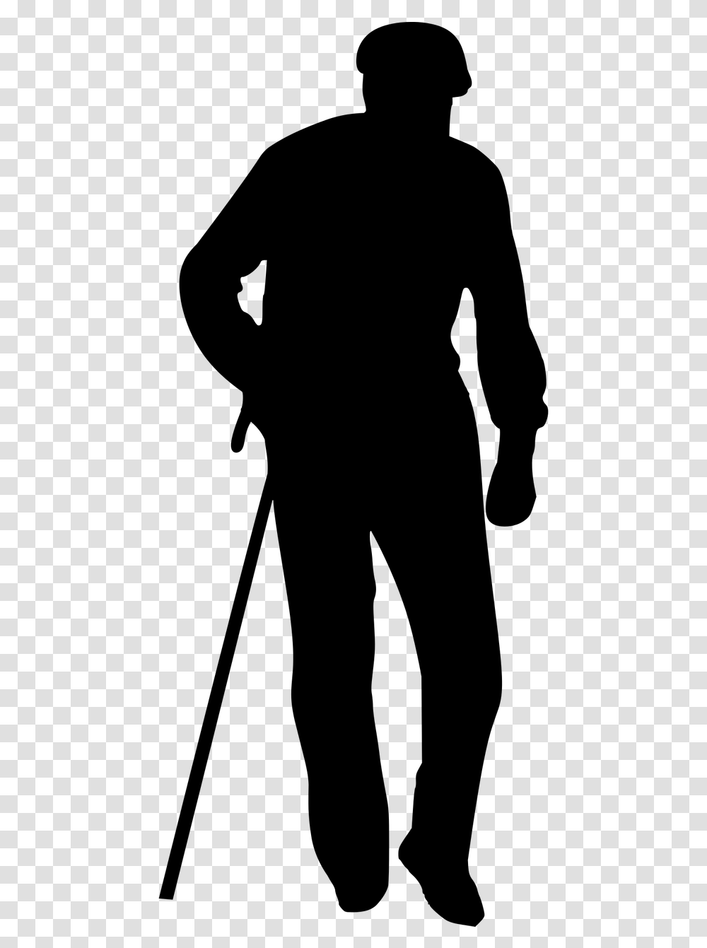 Best Walking Cane For Balance Old People Silhouette, Gray, World Of Warcraft Transparent Png
