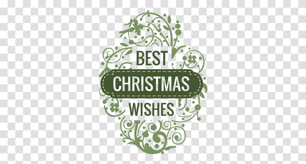 Best Wishes Christmas Badge With Ornaments Christian Kjellvander I Saw Her, Text, Label, Alphabet, Logo Transparent Png