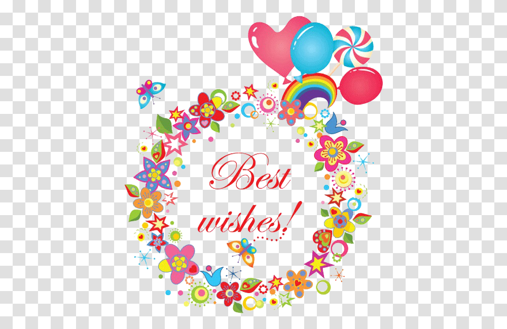 Best Wishes Free Balloon Best Wishes, Floral Design, Pattern Transparent Png