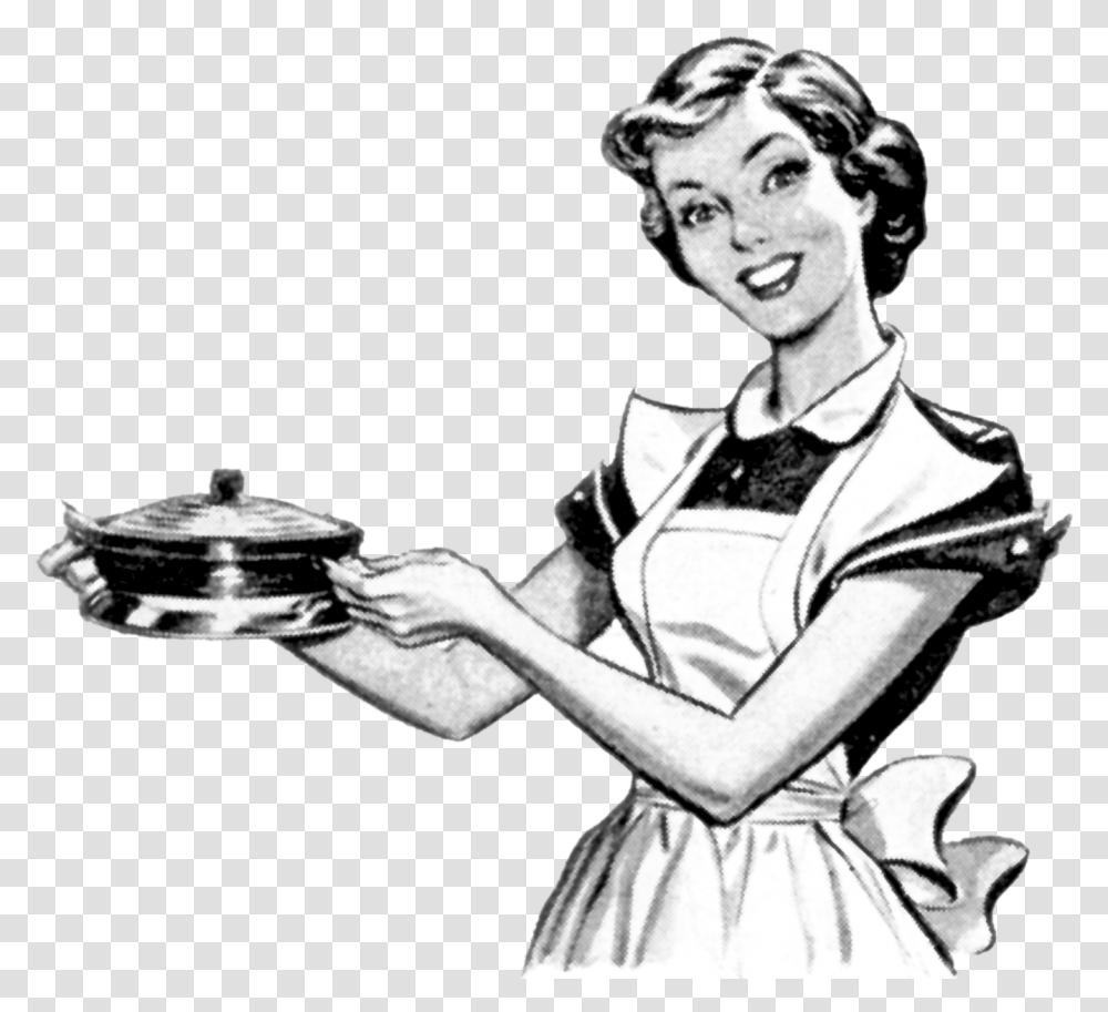 Best Woman Cooking Vintage Woman Cooking Clipart, Person, Musician, Musical Instrument, Female Transparent Png