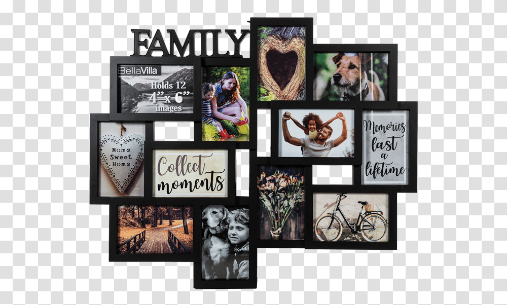 Bestbuy Frames Family Title Collage Picture Frame Family Photo Frame Hd, Poster, Advertisement, Bicycle, Vehicle Transparent Png