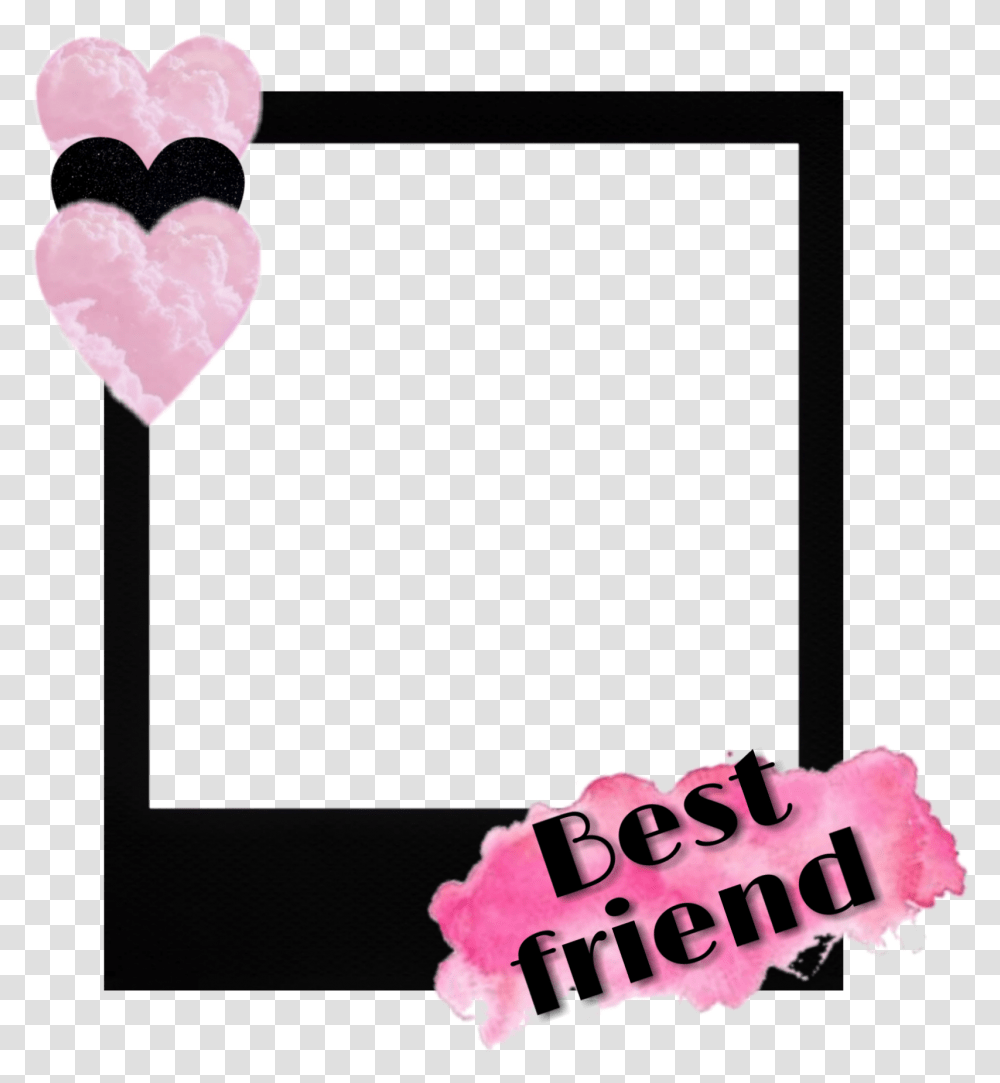 Bestfriend Love Friend Pink Frame Aesthetic Heart Heart, Interior Design, Indoors, Sweets, Food Transparent Png