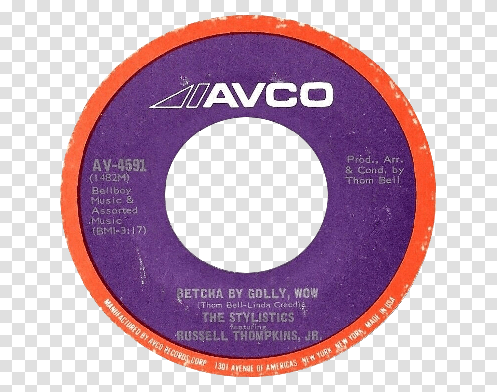 Betcha By Golly Wow By Stylistics Us Vinyl Circle, Label, Frisbee, Toy Transparent Png