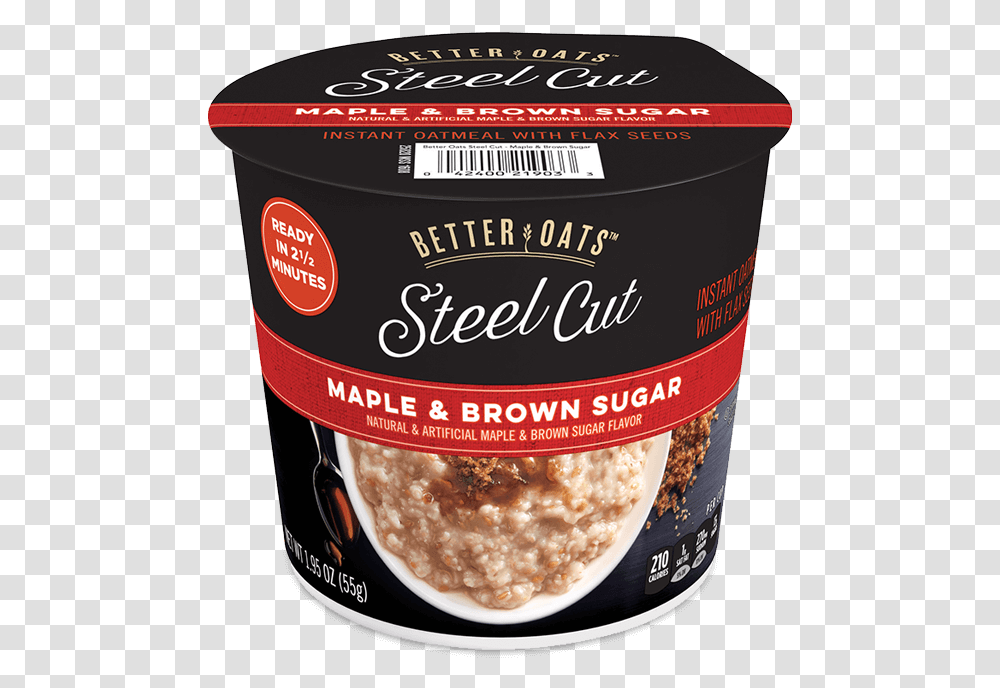Better Oats Steel Cut Maple Amp Brown Sugar Instant Oatmeal, Food, Breakfast, Beer, Alcohol Transparent Png
