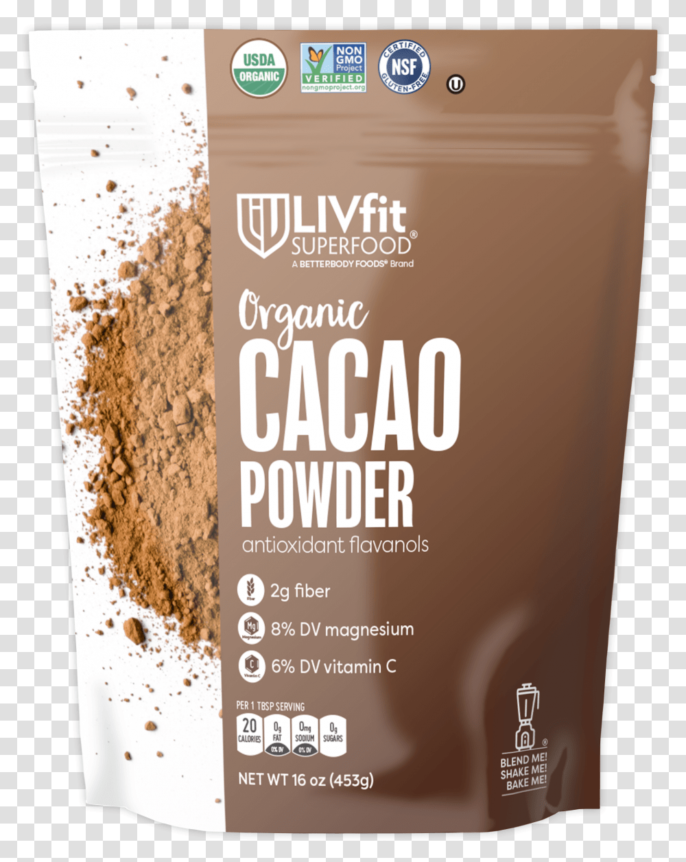 Betterbody Foods Organic Cacao Powder Cacao Powder Walmart, Spice, Plant, Stain Transparent Png