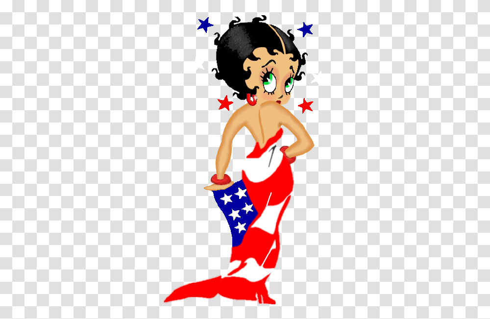 Betty Boop American Flag Dress, Person, Human, Star Symbol Transparent Png
