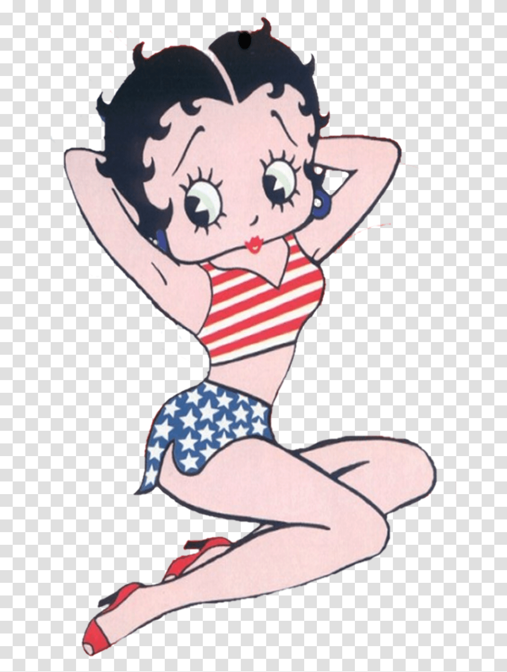 Betty Boop Americas Sweetheart Betty Boop American Flag, Person, Human, Apparel Transparent Png