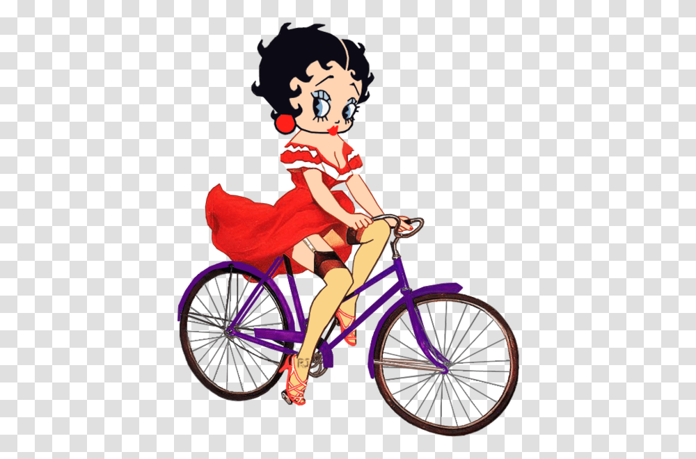 Betty Boop Bike, Person, Human, Bicycle, Vehicle Transparent Png