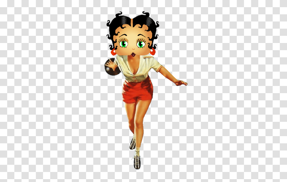 Betty Boop Bowling Clipart Free, Person, Toy, Costume Transparent Png