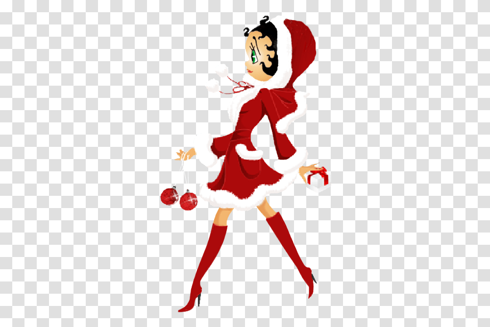 Betty Boop Christmas Clipart Betty Boop Christmas, Person, Performer, Tree, Leisure Activities Transparent Png