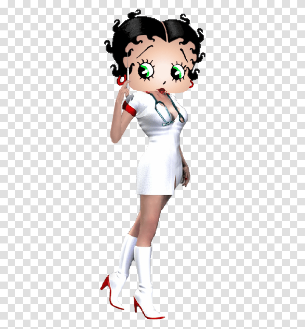 Betty Boop In Nurse Uniform, Costume, Person, Dress Transparent Png