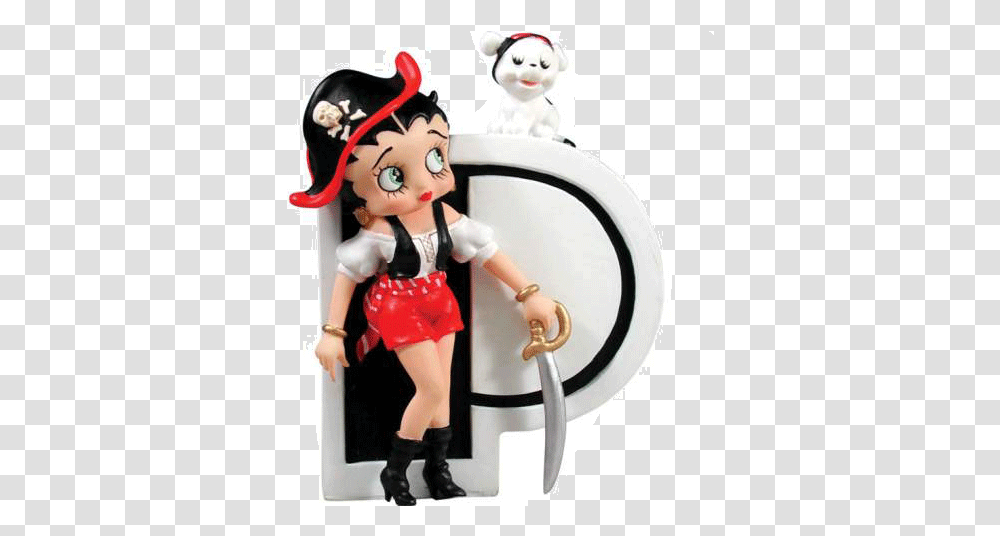 Betty Boop Letter Betty Boop Pirate, Doll, Toy, Figurine, Person Transparent Png