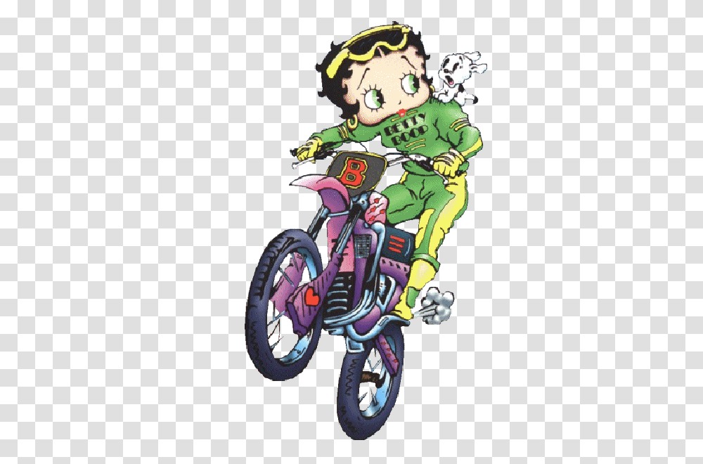 Betty Boop, Motorcycle, Vehicle, Transportation, Motocross Transparent Png
