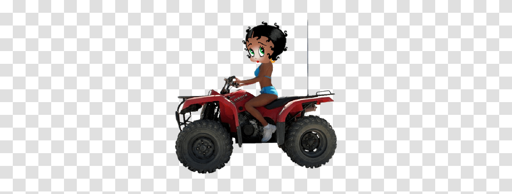 Betty Riding Her Red Wheeler, Person, Human, Atv, Vehicle Transparent Png