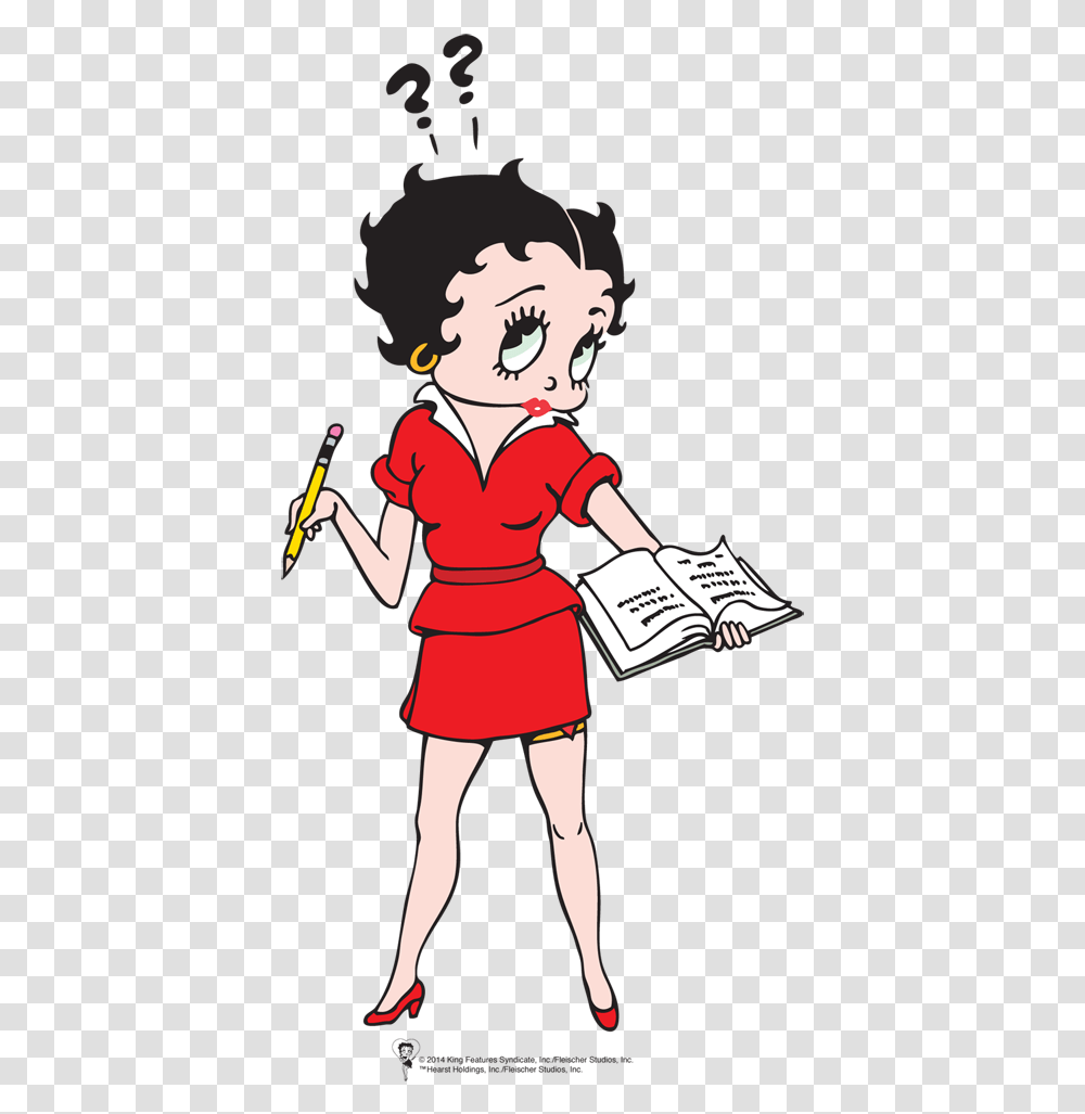Betty Taking Notes Betty Boop At Work, Person, Female, Girl, People Transparent Png