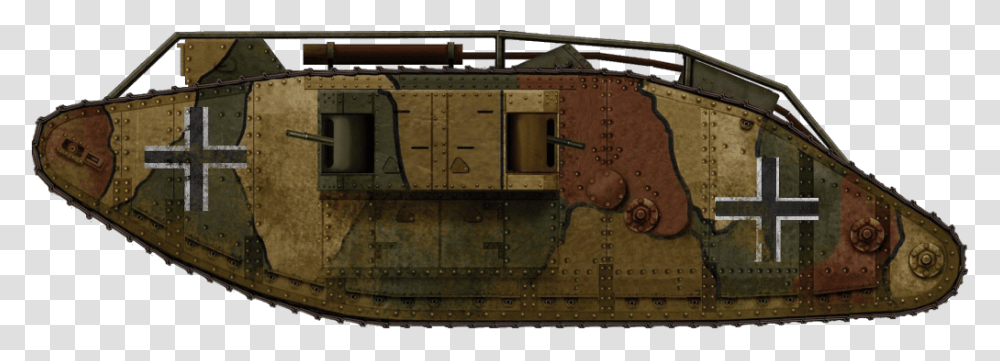 Beutepanzerwagen Iv Female Tanque Da Primeira Guerra Mundial, Vehicle, Transportation, Tank, Army Transparent Png