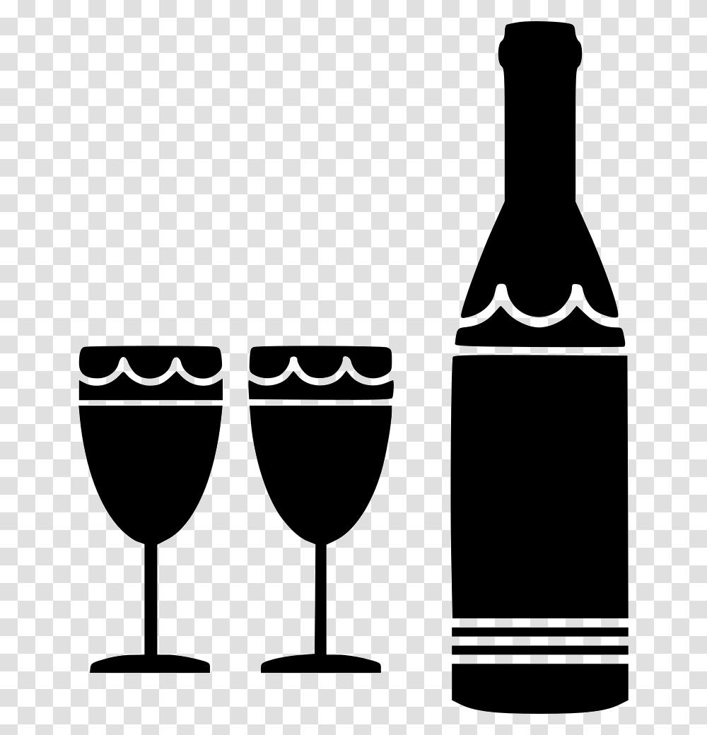 Beverage Bottle Drink Glass Goblet Wine Glass Bottle, Alcohol, Wine Bottle, Red Wine, Stencil Transparent Png