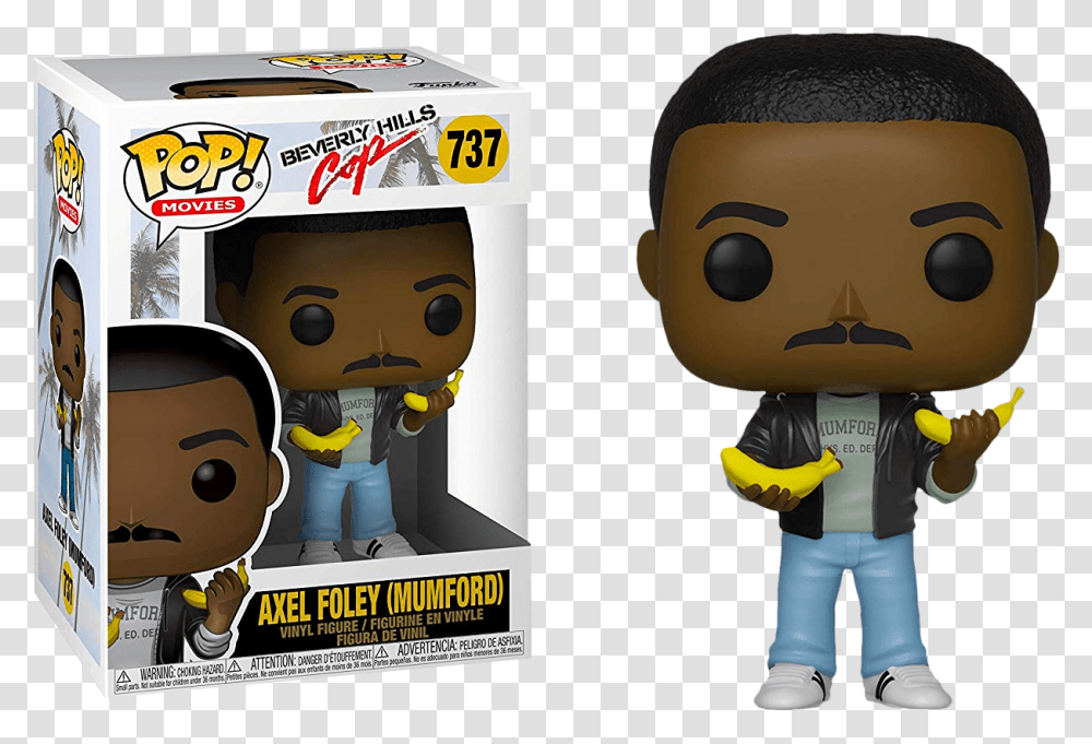 Beverly Hills Cop Funko Pop Axel Foley, Toy, Outdoors, Head Transparent Png