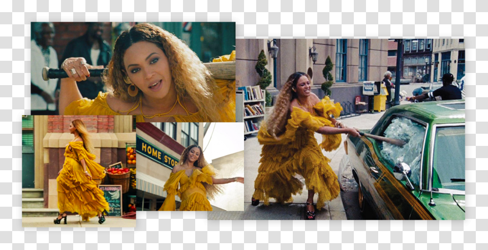 Beyonce Car Smash, Person, Costume, Performer Transparent Png