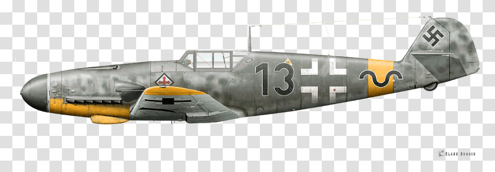 Bf 109 Adolf Galland, Vehicle, Transportation, Airplane, Aircraft Transparent Png