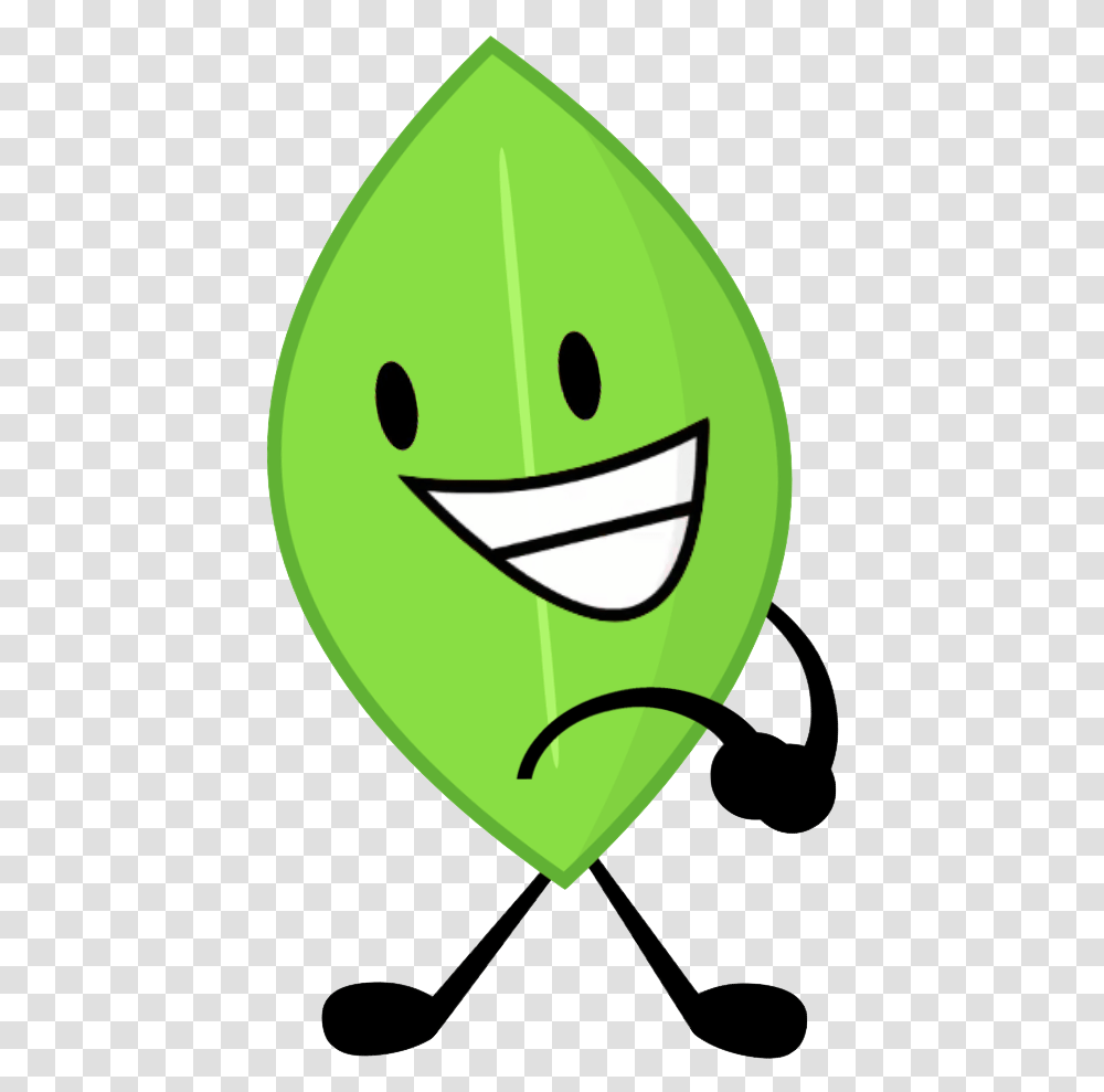 Bfb Leafy Intro Pose Bfdi Assets By Smiley, Green, Recycling Symbol, Plant, Angry Birds Transparent Png