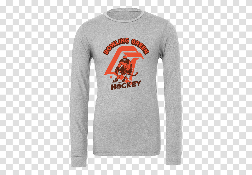 Bgsu Falcons Hockey Vintage Logo Long Sleeve T Shirt Bowling Green State University, Apparel, Person, Human Transparent Png
