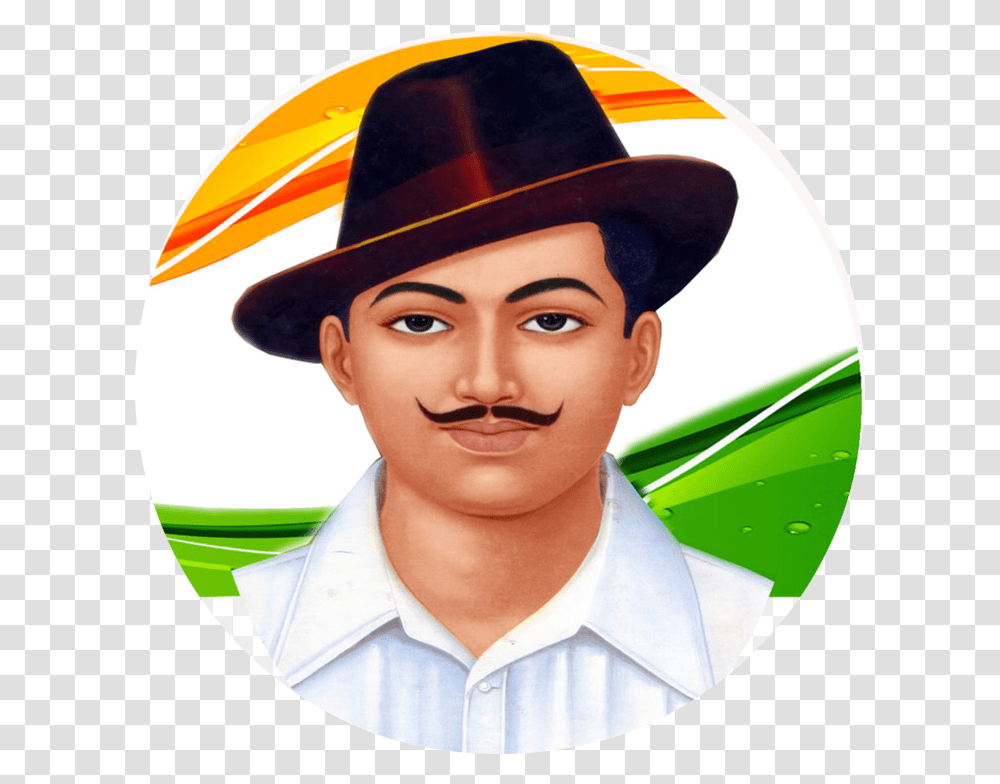 Bhagat Singh Free Images Bhagat Singh, Person, Face, Hat Transparent Png