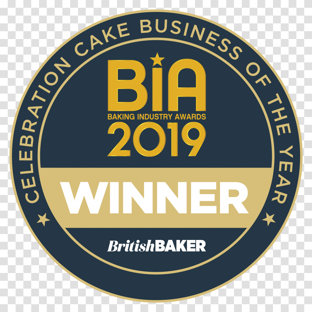 Bia Winner Logoprintcelebration Cake Business Of The Year Circle, Label, Text, Interior Design, Advertisement Transparent Png