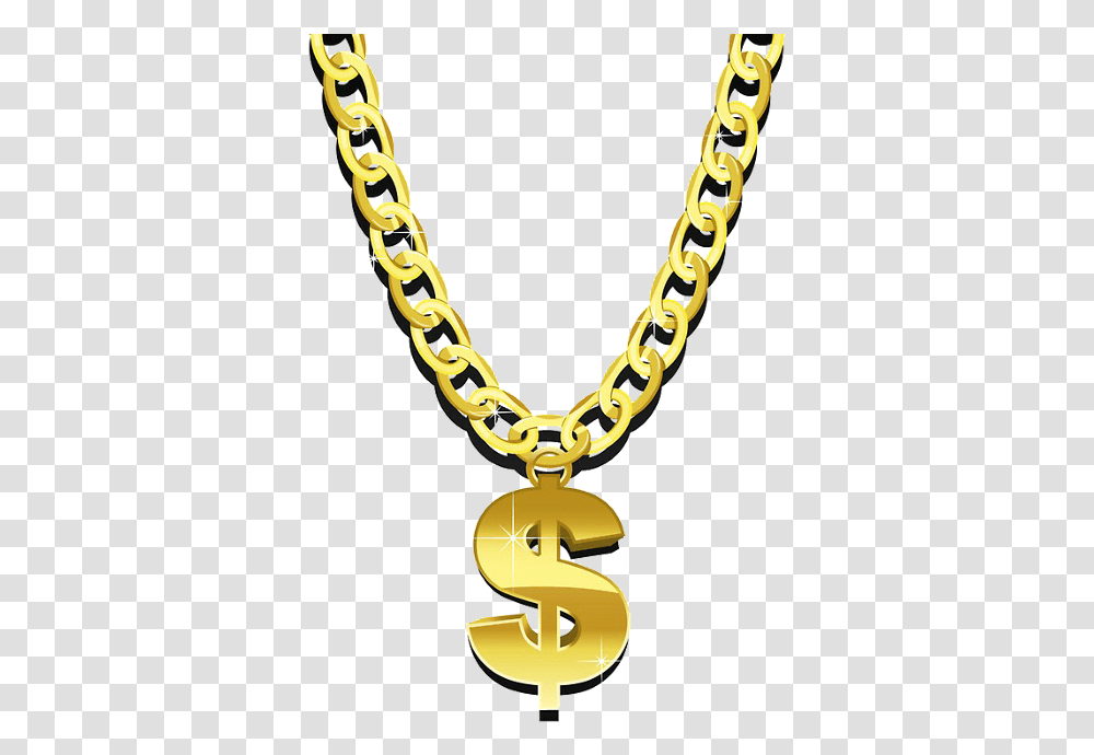 Bib T Shirt Gold Necklace Chain Gold Chain Cartoon, Hip Transparent Png